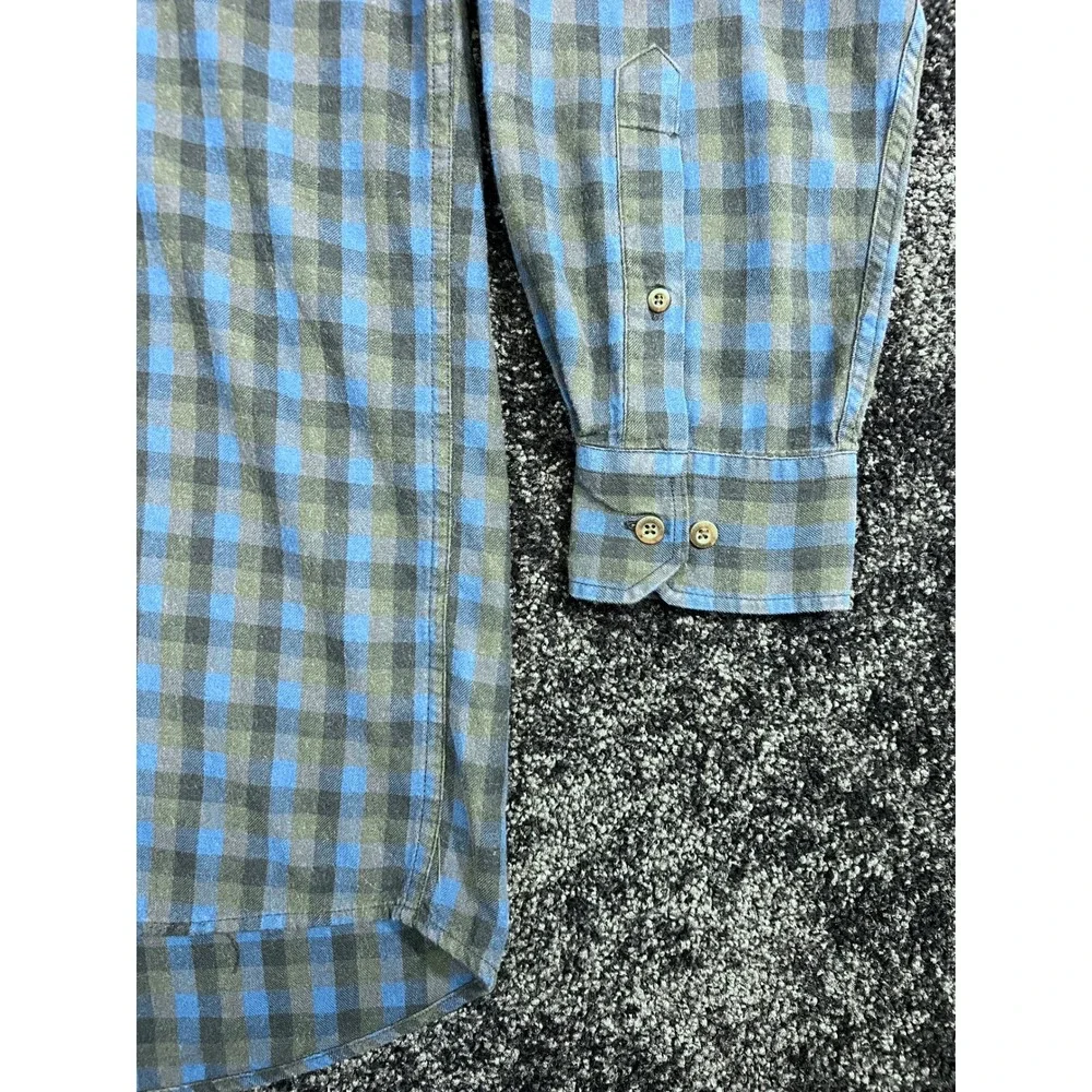 Pendleton Canterbury Cloth Wool Blend Plaid Button Down Shirt Mens L‎ Large